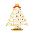 thumbnail image 2 of Adornos navideños, adornos navideños, regalos navideños, árbol de Navidad monolítico de madera, decoración de árbol de Navidad de escritorio, escena de bricolaje, exhibición de ventana, decoraciones d, 2 of 6