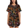 thumbnail image 1 of Balery Sunflower Rooster Conjunto de Pijama para Mujer con Estampado, Dos Piezas de Manga Corta y Shorts, Ropa de Dormir Suave con Cuello Redondo y Bolsillos-4X-Large, 1 of 6