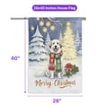 thumbnail image 5 of Merry Christmas Great Pyrenees Snowy Winter with Gifts Tree Decorations House Flag 28x40in Double Sided Pyr Dog Lover Outdoor Decor - 12020, 5 of 5