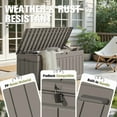 thumbnail image 5 of Homall 82 Gallon Outdoor Storage in Resin Deck Box Lockable Deck Box, Beige, 5 of 7