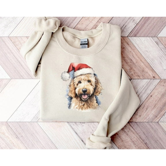Cute Christmas Goldendoodle Sweatshirt, Golden Doodle Gifts, Doodle Lover