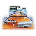 thumbnail image 2 of 2017 Chevrolet Silverado Pickup Truck and Aerovault Trailer Gulf Oil Hitch & Tow Series Limited Edition to 2760 pieces Worldwide 1/64 Diecast Model Car by Greenlight, 2 of 2