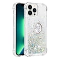 thumbnail image 2 of Funda para iPhone 13 Pro Max con Brillo Líquido Flotante, Purpurina, Parachoques y Anillo Giratorio Soporte, 2 of 5