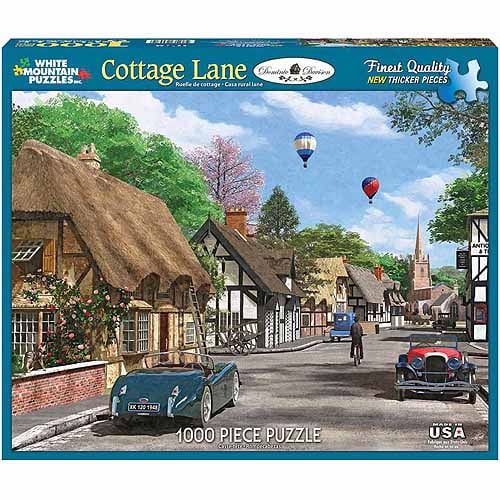 White Mountain Puzzles 1000Piece Jigsaw Puzzle, Cottage Lane