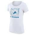 thumbnail image 2 of Women's G-III 4Her by Carl Banks  White Detroit Lions Super-Slim Fit Lightweight Collage Team T-Shirt, 2 of 3