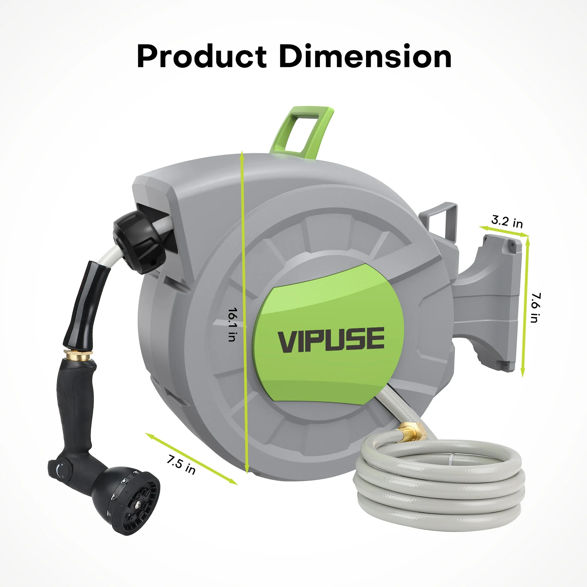 Vipuse Retractable Garden Hose Reel, 100 ft photo 5