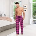 thumbnail image 6 of Top-kevin Pink Black Plaid Pajama Pants for Men Pajama Bottoms Sleep Lounge Pjs Pants, 6 of 7