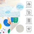 thumbnail image 3 of Yayeee Bath Rug for Bathroom Floor Non Slip Contour Fluffy Soft Absorbent Mat, 20"x24", Colorful Round, 3 of 7