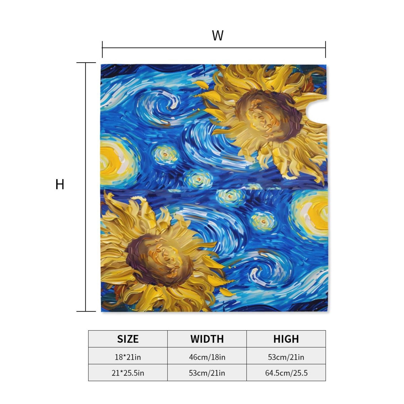 Rateoe Whimsical Sunflowers Night Sky Printed Mailbox Covers - Easy to Install Fall, Winter, Spring, Summer Mailbox Cover - Weather and UV-Resistant Mailbox Decor - Mailbox Magnetic Covers-21x18 in
