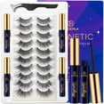 thumbnail image 1 of Pestañas magnéticas DUOERLA de aspecto natural con forma de ojo de gato tenue, 10 pares, 1 of 8