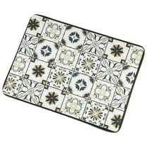 Unique Bargains Drain Pad Flowers and Leaves Dish Drying Mat for Kitchen Assorted Color 15.75"x11.81"