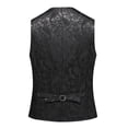 thumbnail image 5 of CloudStyle Men's Solid Color Printed Vest Set, 5 of 5
