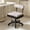 Beige background with pink print, variant on Lessmore Sewing Chair Adjustable Height & Back Support, Upholstered Craft Chair with Drawers for Sewing Room, Home Office