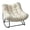 Brown & Beige, variant on Tcbosik Outdoor Rocking Chair, Wicker Egg Chair, Indoor Comfy Oversized Papasan Chair with Padded Cushion, Rocker for Porch, Garden, Patio, Brown & Beige
