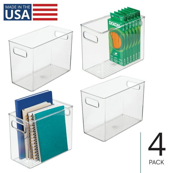Pantry Bin with Handles - Storage Bins for Kitchen Organization - Ideal for Cabinets, Fridge, or Freezer - Made in USA