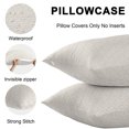 thumbnail image 4 of Cream Beige Boho Outdoor Pillow Covers 20x20 Inch Throw Pillow Covers Set of 2 Waterproof Decorative Pillow Cases Farmhouse Country Flowers Plaid Textured Cushion Covers for Patio Furniture Garden, 4 of 8