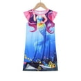 thumbnail image 6 of Emy Dola Summer Girls Unicorn Mermaid Nightgowns Kids Flutter Sleeve Pajamas Dress Toddler Princess Sleepwear Nightdress-1 piece, 6 of 8