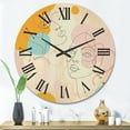 thumbnail image 2 of Designart 'Minimal Portrait of Female Face Drawn With One Line II' Modern Wood Wall Clock, 2 of 5