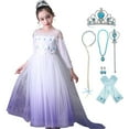 thumbnail image 1 of HAWEE Elsa Robe de Princesse Reine des Neiges Cosplay Flocon de Neige Costume Robes pour Filles Manches Longues Robe de Princesse à Paillettes pour Fête, 1 of 6