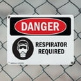 thumbnail image 5 of (2 Pack) Respirator Required OSHA Danger Sign 24 Inch X 18 Inch Indoor / Outdoor Rust-Free Aluminum Metal Signs for Workplace, Workshop, and Construction Site, Made in the USA, 5 of 8