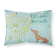 thumbnail image 1 of Carolines Treasures BB7631PILLOWCASE Bienvenue Amis Rouge Tissu Teckel Taie d'Oreiller Standard, 1 of 2