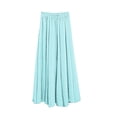 thumbnail image 4 of Dxzfnsa Women’s A-Line Midi Skirts Women Casual Elastic High Waist Solid Color Skirts Lightweight Cotton Linen Maxi Skirts Flowy Swing Pleated Beach Long Skirts, 4 of 9