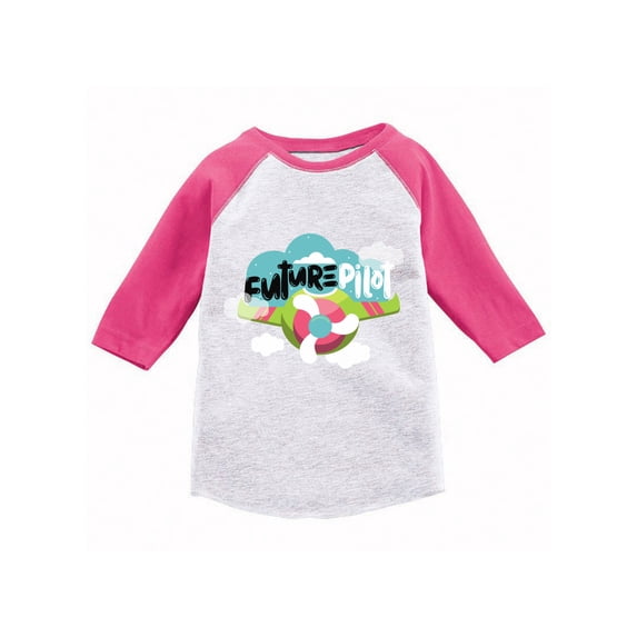 Awkward Styles Future Pilot Toddler Raglan Themed Party Kids Pilot Baseball Shirts Cute Birthday Gifts Funny Airplane Jersey Tshirts for Boys Funny Airplane Jersey Tshirts for Girls