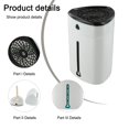 thumbnail image 3 of Goodhd Portable 1000Ml Usb Car Triangle Humidifier: Quiet, Smart For Home & Travel!-White, 3 of 9