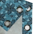 thumbnail image 4 of Ambesonne Flower Grommet Curtain, Abstract Summer Design, 50" x 96", Petrol Blue and Aqua, 4 of 6