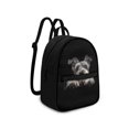 thumbnail image 2 of CHAQLIN Schnauzer Dog Small Backpack for Shopping Travel, Zipper Closure Lightweight Rucksack Polyester Mini Backpack for Women and Teenager, 2 of 8