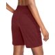 thumbnail image 4 of G Gradual Bermudas para mujer, pantalones cortos de punto con bolsillos profundos, pantalones cortos largos de 7 pulgadas para mujer, para caminar, atletismo (rojo oscuro, extragrande), 4 of 5