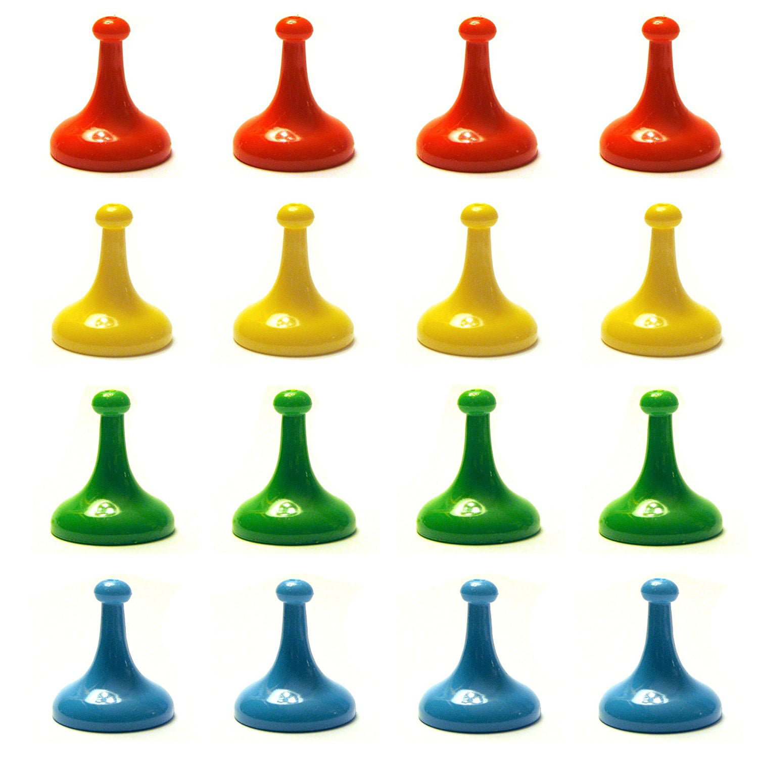 Set Of 16 Replacement Pawns Pieces 1 Height Red Yellow Green Blue 16 Replacement Pawns Included By Sorry Walmart Com
