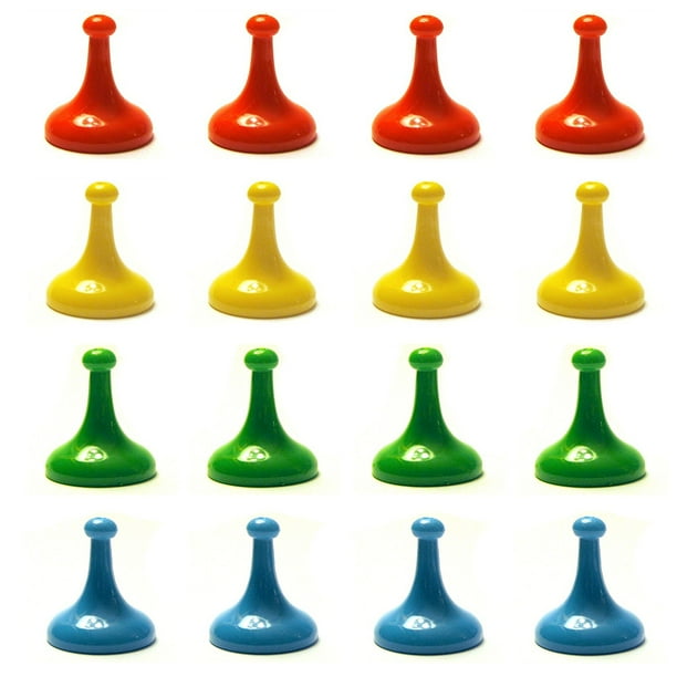 Set Of 16 Replacement Pawns Pieces 1 Height Red Yellow Green Blue 16 Replacement Pawns Included By Sorry Walmart Com Walmart Com