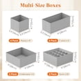 thumbnail image 2 of Lifewit Underwear Drawer Organizer for Closet 12 Pack, 3 Sizes Dresser Organizer Dividers, Deep Fabric Foldable Drawer Storage Organizer Bins for Clothes, Sock, Bra, Lingerie, Undies, 2 of 9