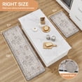 thumbnail image 4 of KUETH Kitchen Rug for Floor, Kitchen Mat Anti Fatigue, Non Slip Washable Kitchen Rug, Set of 2 Kitchen Mat 17"x59"+17"x30", Brown, 4 of 8