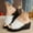 White, variant on Women's Height-Increasing Slippers Baeitkot Women's Versatile Plus-Size Peep-Toe Wedge Heels Summer Height-Increasing Comfortable Slippers Black 36