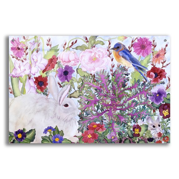 Epic Art 'Peaceable Garden' by Carissa Luminess, Acrylic Glass Wall Art, 36"x24"