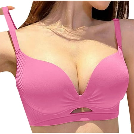 Women s Push Up Underwire Bra Sexy Minimizer Plunge Seamless Supportive Tshirt Bras for Ladies