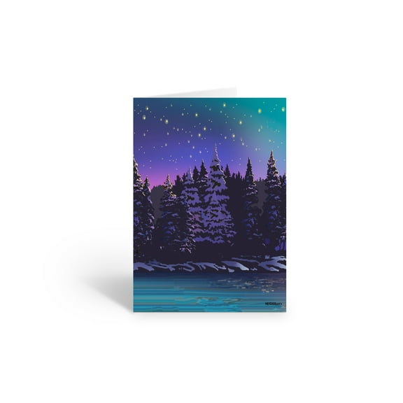 Forest and Night Sky Note Card - 10 Boxed Cards & Envelopes - 14372