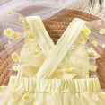 thumbnail image 5 of TOWED22 Baby Girl Clothes Newborn Romper Dress Infant Lace Ruffle Sleeveless Summer Outfits with Headband 0-12 Months Yellow,6-9 M, 5 of 8