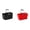Black & Red-2Pcs, variant on 16.9*10.8*8.6 Inch Oxford Cloth Picnic Basket Collapsible Shopping Basket, Large Market Basket with Aluminum Alloy Handle & Zipper Pocket, Foldable Travel Tote for Picnic Grocery Beach Camping