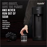 Mysoda Glassy Black Sparkling Water Maker 1L Glass Bottle Soda Carbonator Machine Kitchen Home Use