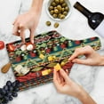 thumbnail image 4 of Ethnic Cutting Board, Classic Traditional Pattern Image Bird Flower Arrow Natural Ethnic, Decorative Tempered Glass Cutting and Serving Board, Wine Bottle Shape, Multicolor, by Ambesonne, 4 of 5