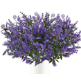 thumbnail image 1 of Decoración de flores artificiales 2 piezas Lavanda Planta artificial Plantas de balcón Planta verde Flores artificiales Flores de plástico para jardín en maceta Balcón Decoración de la boda TUNC Sencillez, 1 of 5