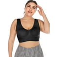 thumbnail image 4 of Women's Plus Size Supportive Wirefree Sports Bra Medium Support High Stretch Comfy Wirefree Bra, 4 of 8