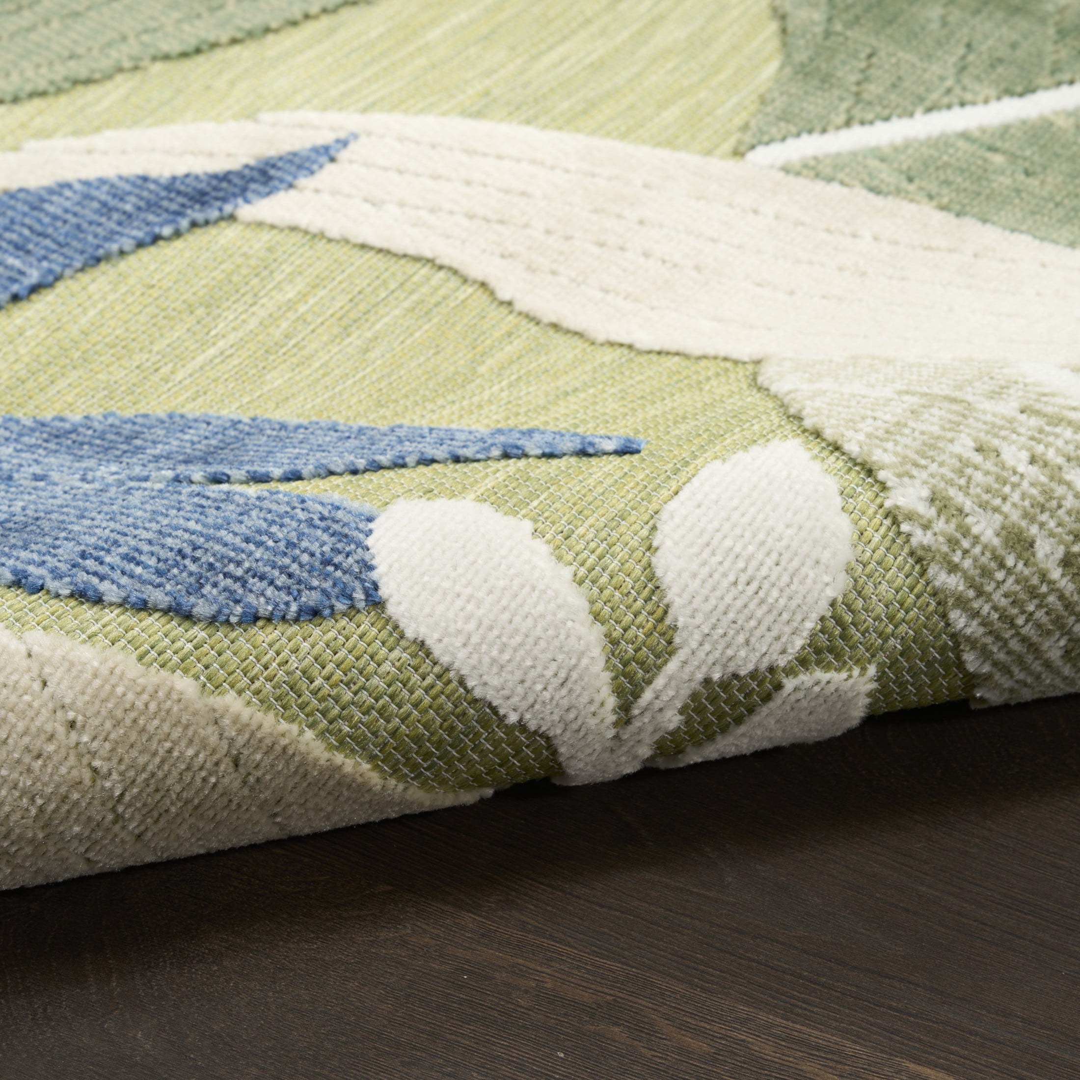 Nourison Suncoast 9' x 12' Green Blue Tropical Rug