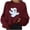 Wine, variant on Amzcrzy Womens Sweatshirts Halloween Sweatshirt Women's Round Neck Halloween Printed Long Sleeved Top Sweater Sweatshirts for Women Women's Sweatshirts and Hoodies Crewneck Sweatshirt L