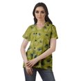thumbnail image 2 of Moomaya Chemise Tunique Style Enveloppant pour Femmes en Coton Décontracté Col Classique Boutonné, 2 of 6