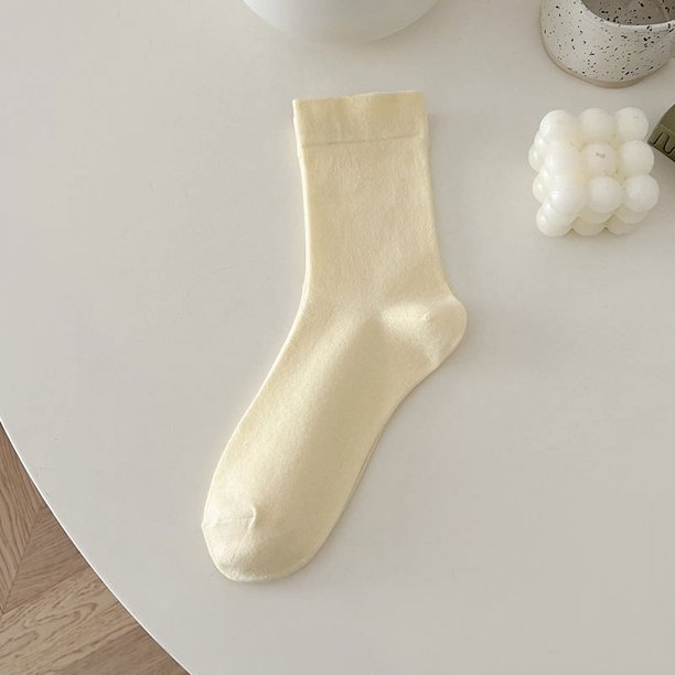 Calcetines suaves y sueltos con diseño de luna para niña, de color rosa, de algodón, de uso universal para todas las estaciones