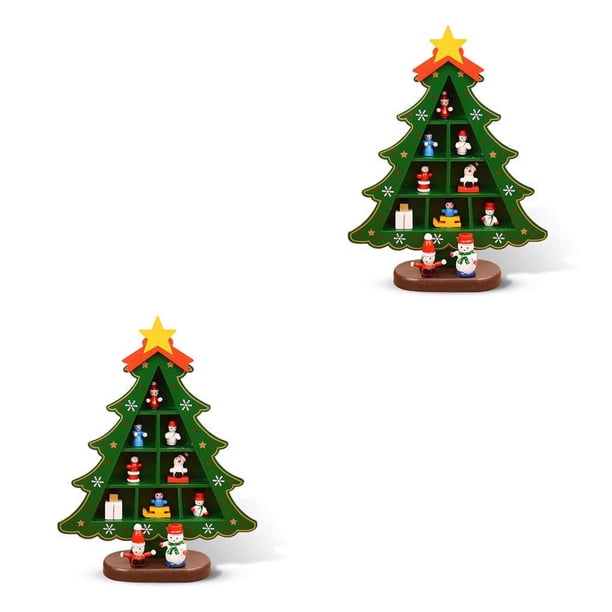 Naiovety de decoración de árbol de Navidad adorno de muñeca escritorio centro de decoración Metal artesanía granja decorativa Verde METRO 2piezas Naiovety CBP160602